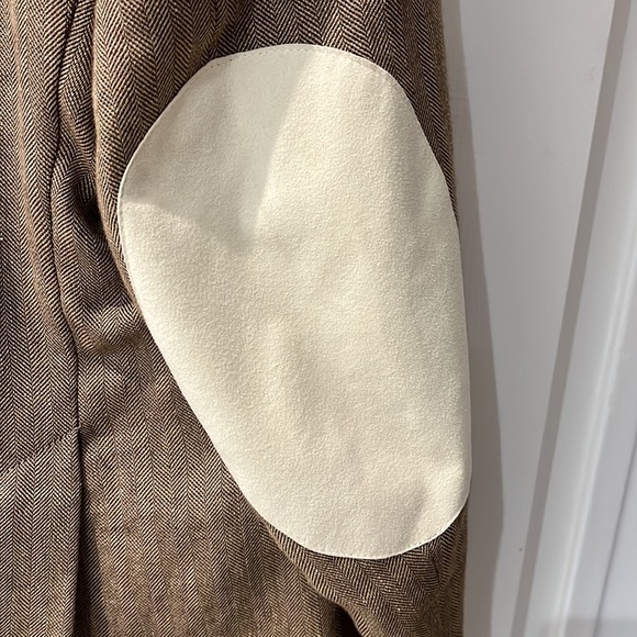 Linen Blazer Vicomte A. 2-Button Light Brown(Tan)/Cream Large EUC - Picture 6 of 14